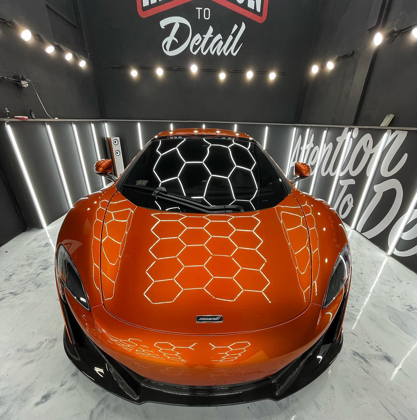 Ceramic coated McLaren with a deep, wet-looking gloss